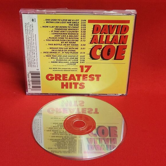David Allan Coe 17 Greatest Hits CD Signed 1985 - Picture 8 of 8